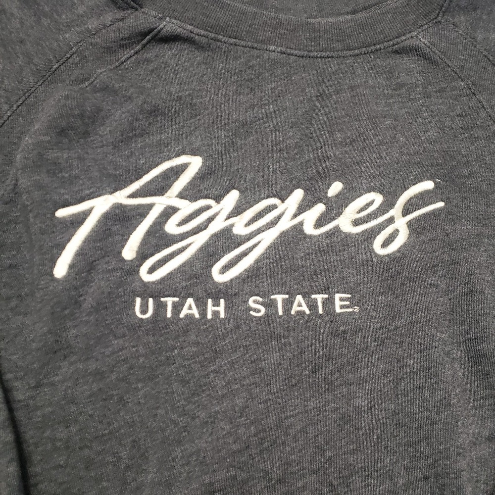 Aggies Utah State Sweatshirt Womens XL Gray Embroidered Pullover Long Sleeve